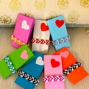 NWT Super Cute Boho Big Heart Valentines Day or Any Day Big Friendship Bracelets